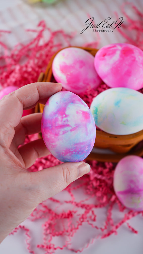 Limited PLR Dyed Eggs Using Shaving Cream