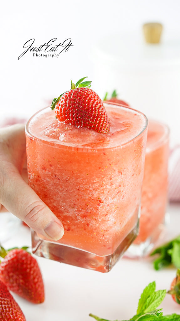 Agua Fresca de Morango Congelado PLR Limitada OU Daiquiri de Morango Virgem