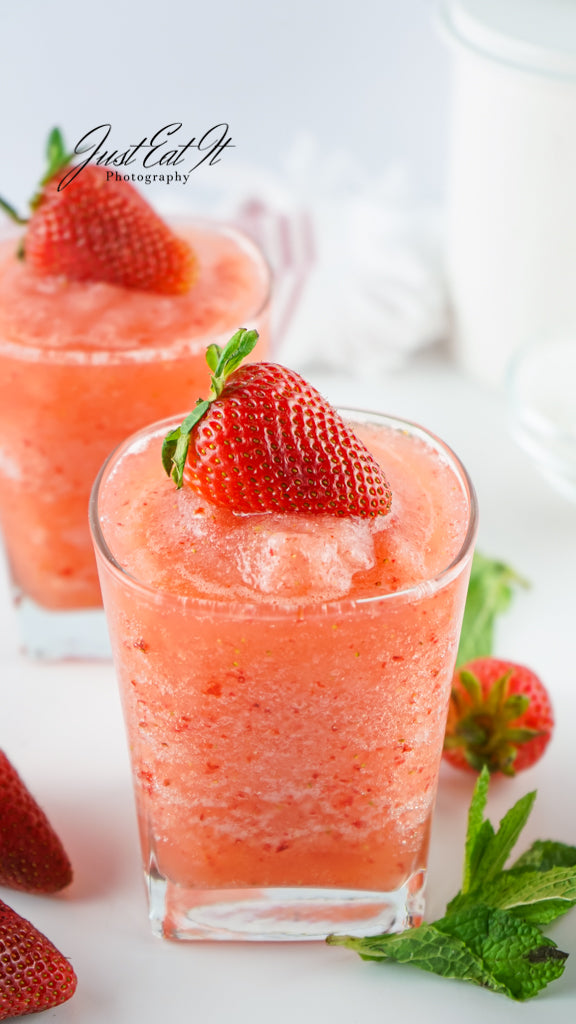 Agua Fresca de Morango Congelado PLR Limitada OU Daiquiri de Morango Virgem