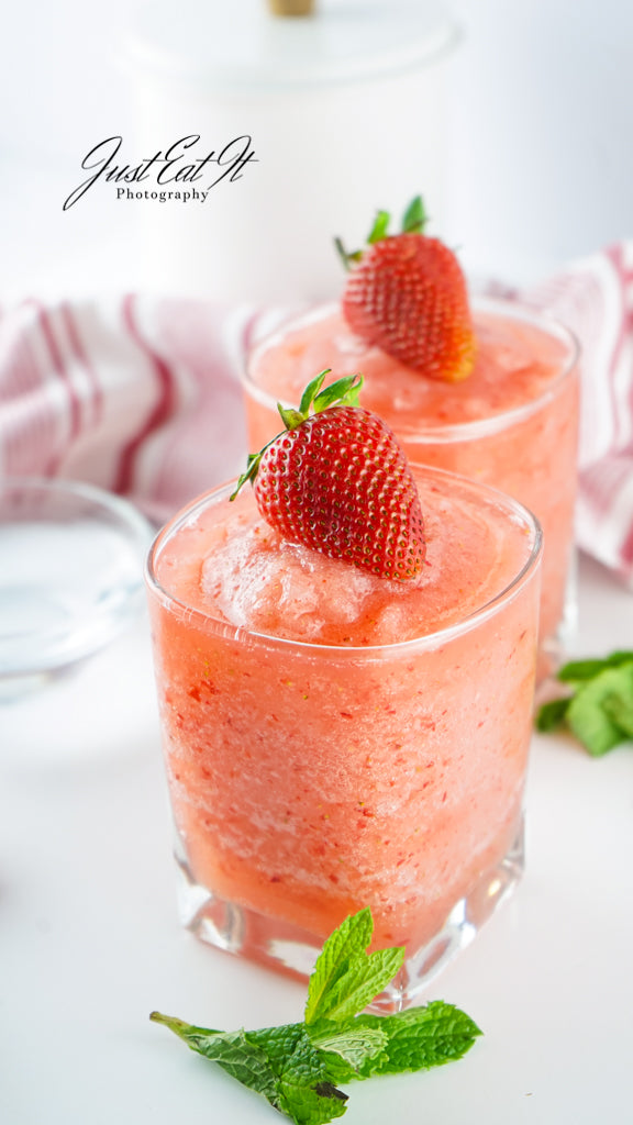 Agua Fresca de Morango Congelado PLR Limitada OU Daiquiri de Morango Virgem