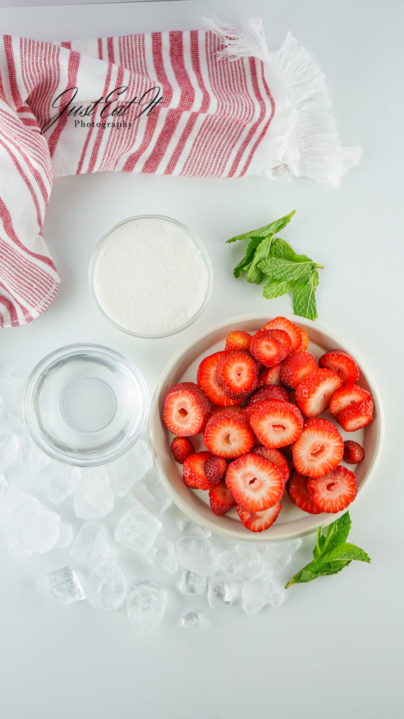 PLR limitado Agua Fresca de Fresa Congelada O Daiquiri de Fresa Virgen