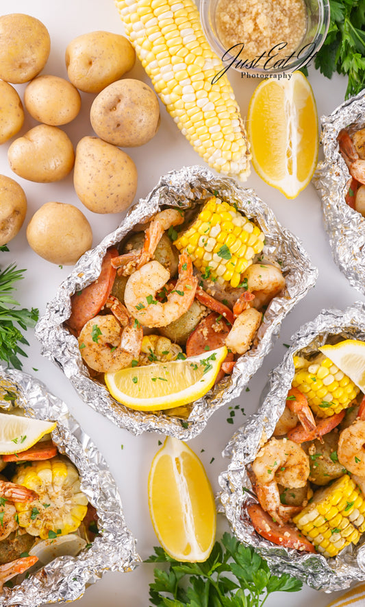 Exclusive Shrimp Boil Foil Packets