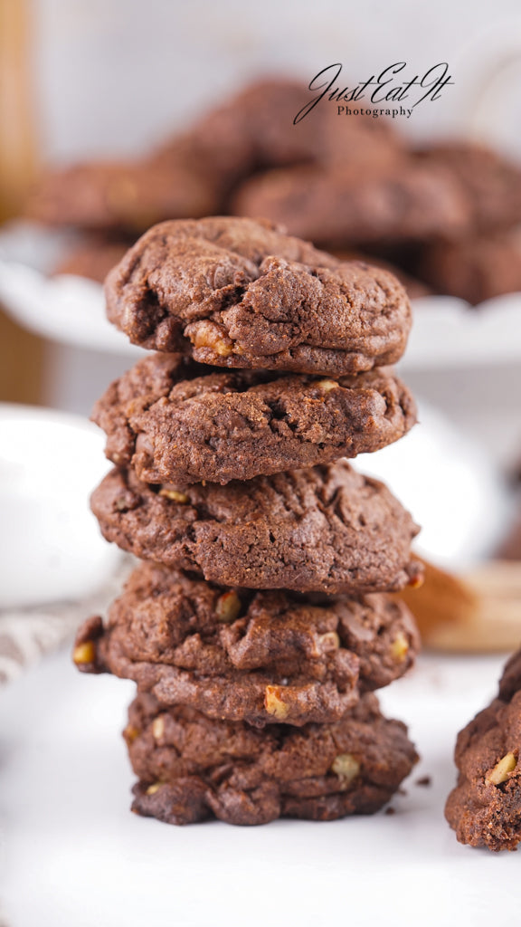 Limited PLR Double Dark Chocolate Pecan Drop Cookies (Finals Only)