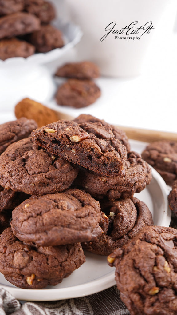 Limited PLR Double Dark Chocolate Pecan Drop Cookies (Finals Only)