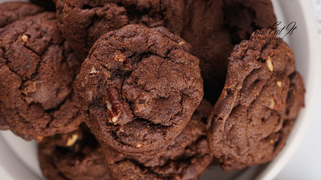 Limited PLR Double Dark Chocolate Pecan Drop Cookies (Finals Only)