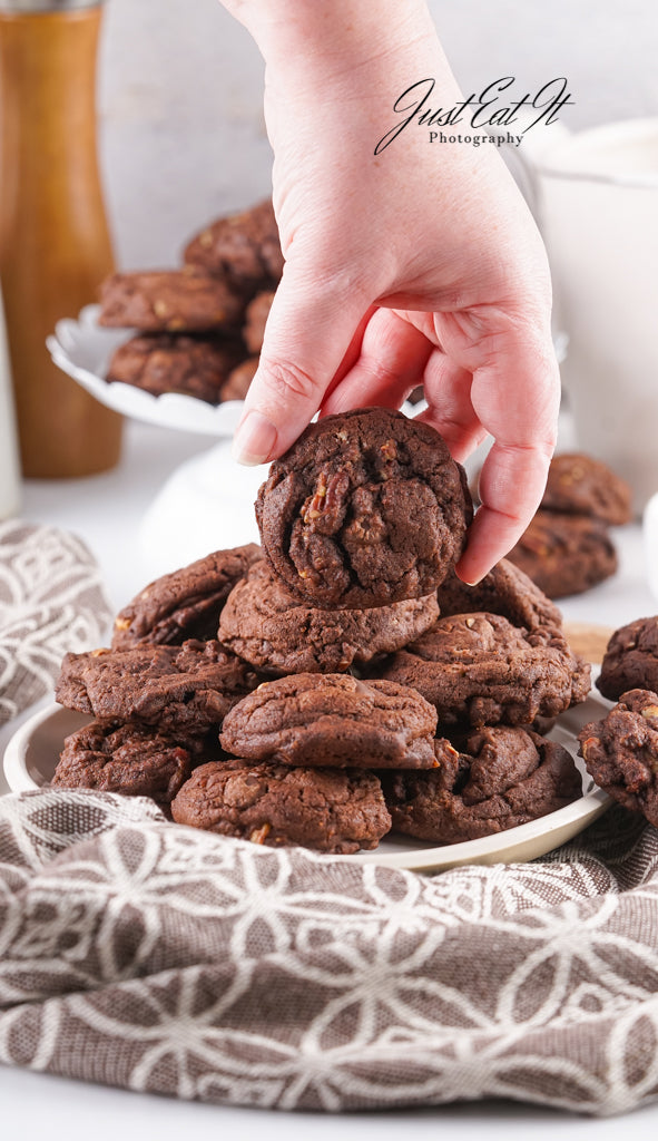 Limited PLR Double Dark Chocolate Pecan Drop Cookies (Finals Only)