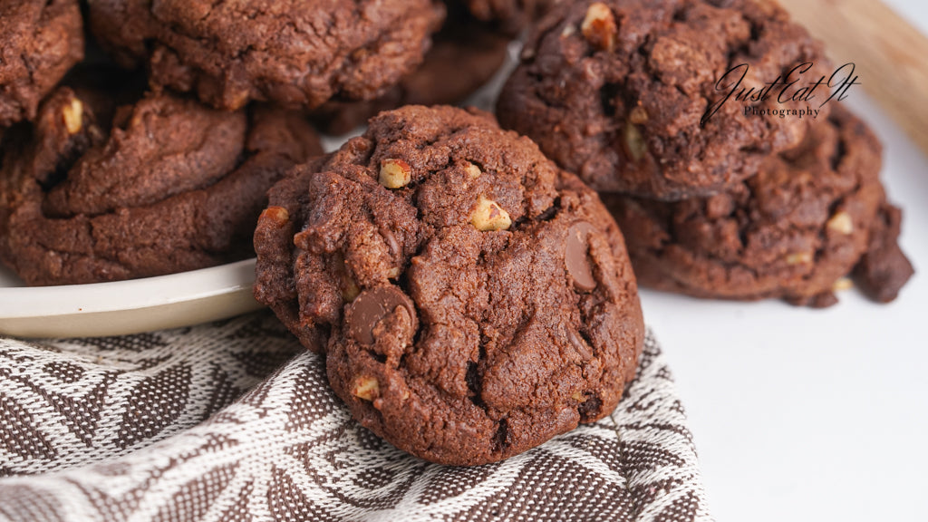 Limited PLR Double Dark Chocolate Pecan Drop Cookies (Finals Only)