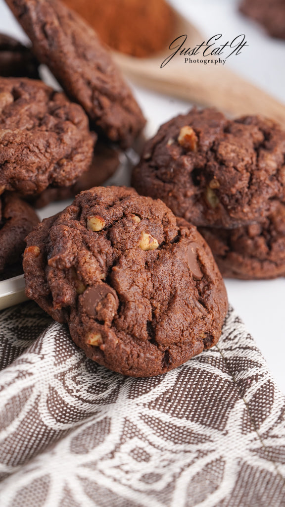 Limited PLR Double Dark Chocolate Pecan Drop Cookies (Finals Only)