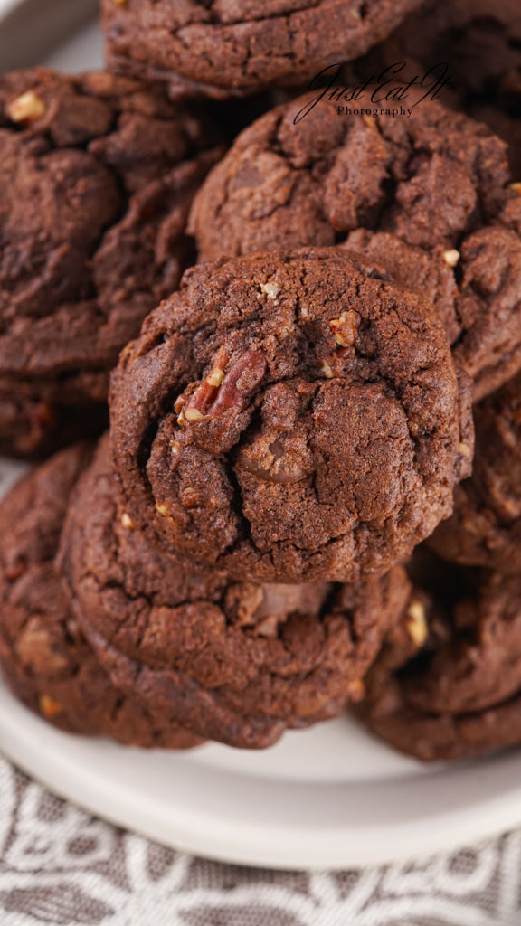 Limited PLR Double Dark Chocolate Pecan Drop Cookies (Finals Only)