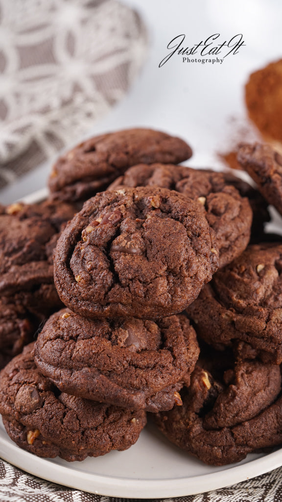 Limited PLR Double Dark Chocolate Pecan Drop Cookies (Finals Only)