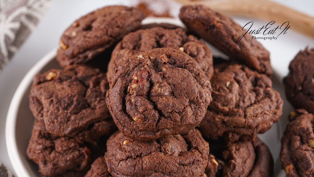 Limited PLR Double Dark Chocolate Pecan Drop Cookies (Finals Only)