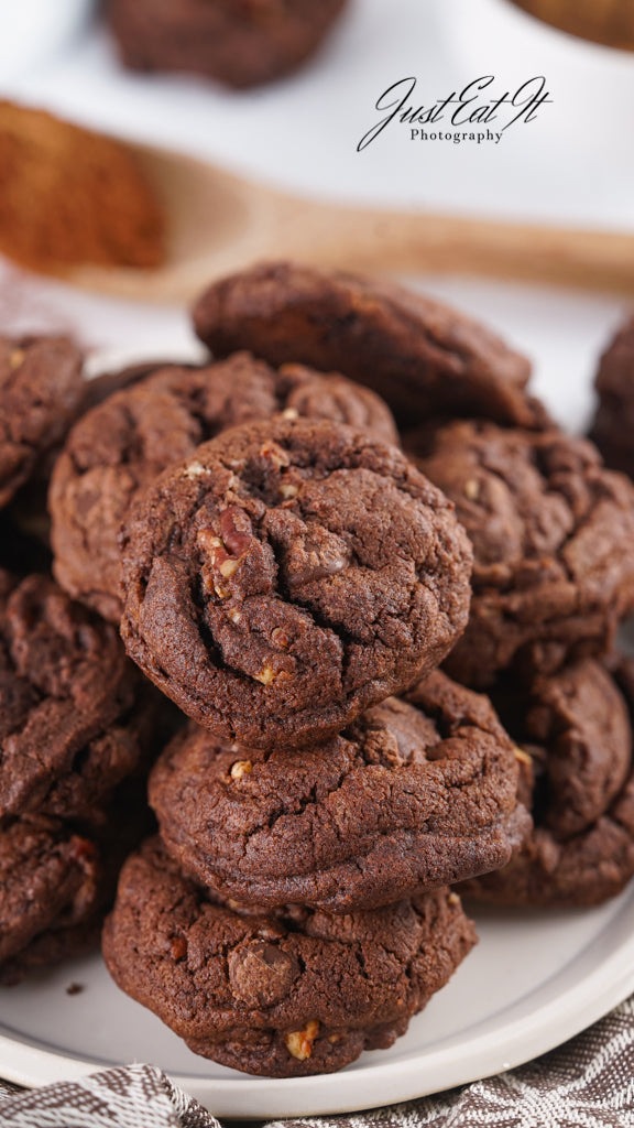 Limited PLR Double Dark Chocolate Pecan Drop Cookies (Finals Only)