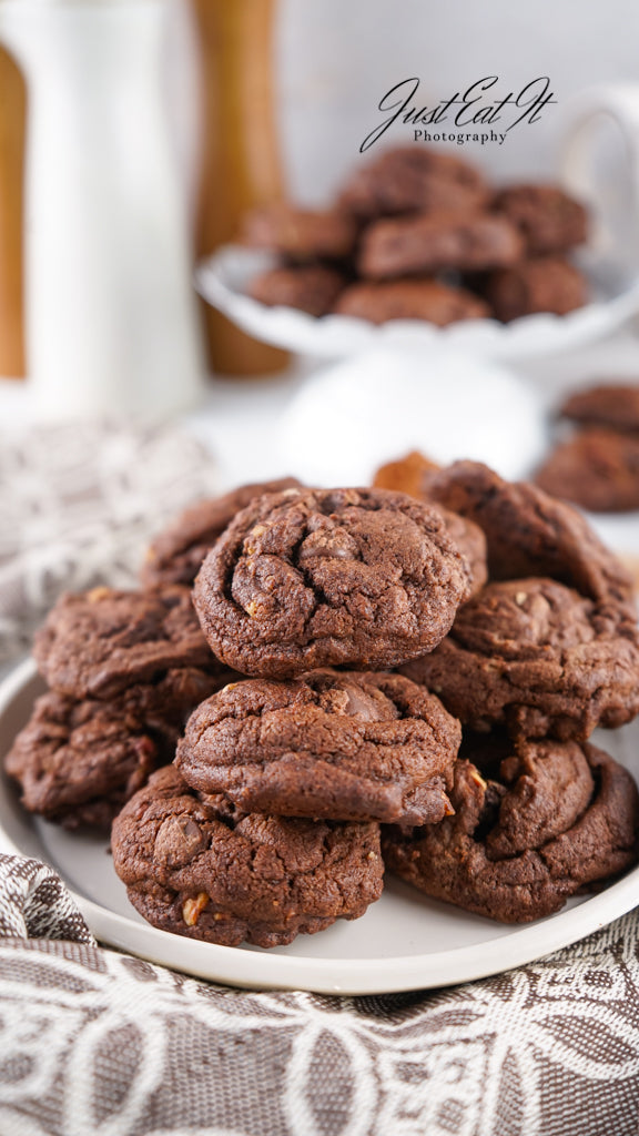 Limited PLR Double Dark Chocolate Pecan Drop Cookies (Finals Only)