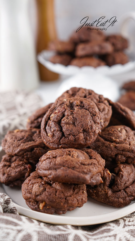 Limited PLR Double Dark Chocolate Pecan Drop Cookies (Finals Only)