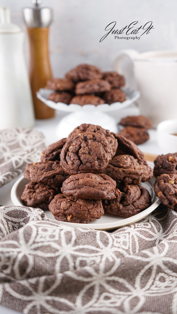 Limited PLR Double Dark Chocolate Pecan Drop Cookies (Finals Only)