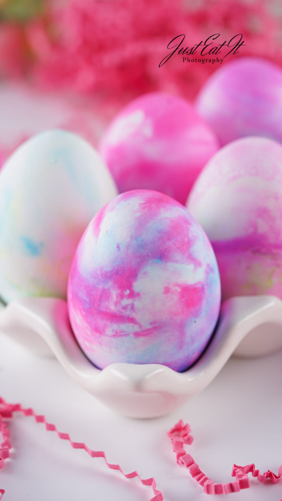Limited PLR Dyed Eggs Using Shaving Cream